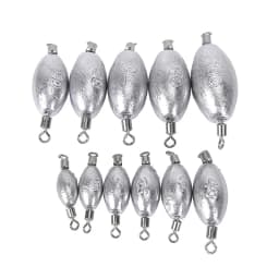 Lead Sinker With Fishing Swivel 10g/20g/25g/30g/40g/50g/60g/70g/80g/100g Olive Shaped Lead Weights Fishing Tackle Accessories