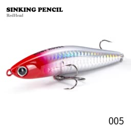 Hunthouse Pencil Fishing Lure Sinking Hard Bait 70mm/95mm Long Casting Stickbaits Trolling Wobbler Saltwater Seabass pike Tackle