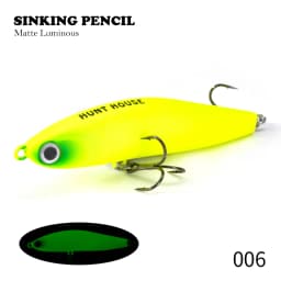 Hunthouse Pencil Fishing Lure Sinking Hard Bait 70mm/95mm Long Casting Stickbaits Trolling Wobbler Saltwater Seabass pike Tackle
