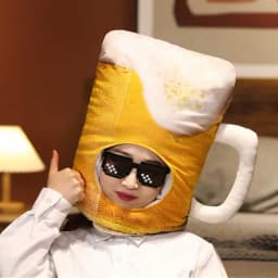 Cartoon Plush Headwear Cosplay Party Funny Eggplant Food Hat Cap Pineapple Popcorn Chips Headdress Photo Performance Prop