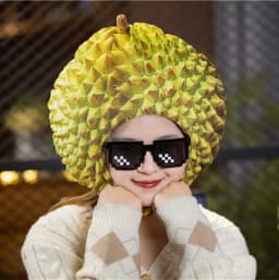 Cartoon Plush Headwear Cosplay Party Funny Eggplant Food Hat Cap Pineapple Popcorn Chips Headdress Photo Performance Prop