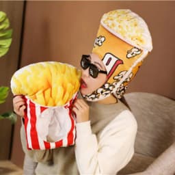 Cartoon Plush Headwear Cosplay Party Funny Eggplant Food Hat Cap Pineapple Popcorn Chips Headdress Photo Performance Prop
