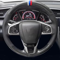 Car Steering Wheel Cover Non-slip Carbon Fiber Suede Braid For Honda Civic 10 2016-2021 CR-V CRV 2017-2021 Clarity 2018-2021
