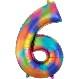 New 40-inch Rainbow Color Large Digital Aluminum Balloon Digital Balloon Birthday Party Decoration Layout Balloon