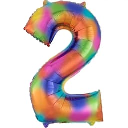 New 40-inch Rainbow Color Large Digital Aluminum Balloon Digital Balloon Birthday Party Decoration Layout Balloon