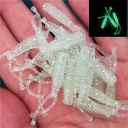 Fishing Soft Lures AJING Rockfish 20pcs/lot 0.3g 40mm Twin Tail Artificial Wobbler Ocean Rock Silicone Shad Worm Bait