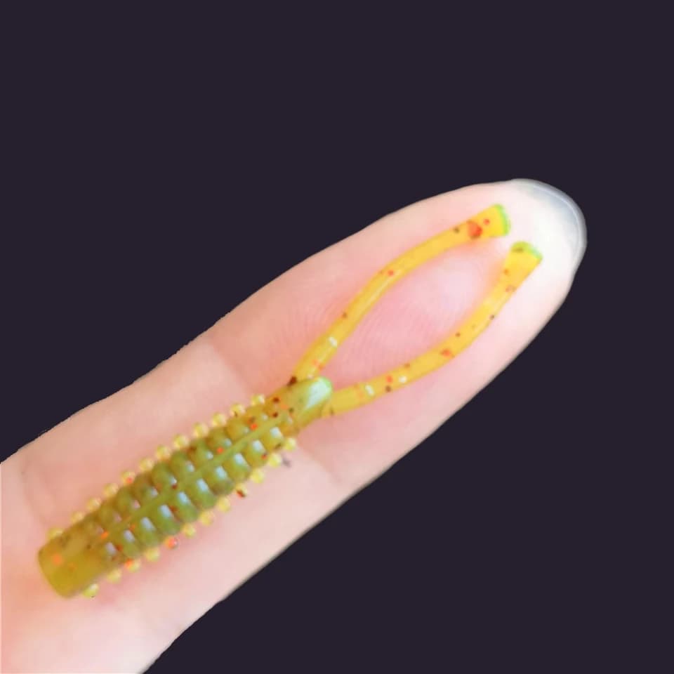 Fishing Soft Lures AJING Rockfish 20pcs/lot 0.3g 40mm Twin Tail Artificial Wobbler Ocean Rock Silicone Shad Worm Bait