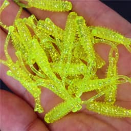 Fishing Soft Lures AJING Rockfish 20pcs/lot 0.3g 40mm Twin Tail Artificial Wobbler Ocean Rock Silicone Shad Worm Bait