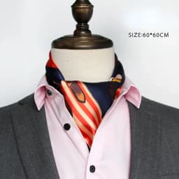 British Men's Silk Scarf Small Square Towel Satin Silk Towel Korean Style Spring Autumn Business Men's