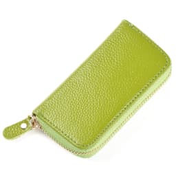Unisex Genuine Leather Key Holder - Cow Split Leather Car Key Wallet with Card Slot, Compact Housekeeper Organizer Pouch