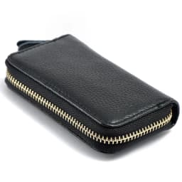 Unisex Genuine Leather Key Holder - Cow Split Leather Car Key Wallet with Card Slot, Compact Housekeeper Organizer Pouch