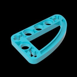 Gobricks GDS-970 Technical,Liftarm, Modified L-Shape Quarter Ellipse Thin 3 x 5 compatible with lego 32250 DIY Educational Block