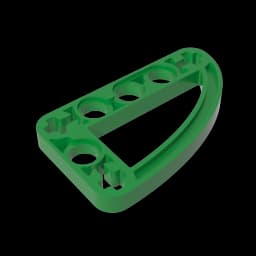 Gobricks GDS-970 Technical,Liftarm, Modified L-Shape Quarter Ellipse Thin 3 x 5 compatible with lego 32250 DIY Educational Block