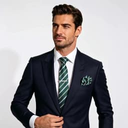 JEMYGINS Men Green Ties Striped Tie Paisley Wedding Tie For Men Necktie Hanky Cufflink Set Party Business Fashion Designer