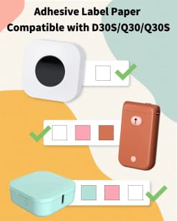 Phomemo Q30 Label Sticker White Transparent Waterproof Adhesive Thermal Paper Home Office Name Sticker Label Tape 3 Rolls/Box