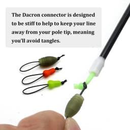 8PCS Hand Tied Dacron Pole Elastic Connectors Match Carp Fishing Tackle Rigs