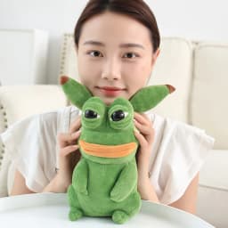 1pc 25cm Ugly Sad Frog Doll Cosplay Anime Stuffed Toy Sad Big Eyes Frog Pepe Pluche Pillow Cute Kids Birthday Gifts