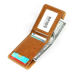 Anti RFID Genuine Leather Men‘s Wallet Mini Women Money Bag Credit Card Holder Small Purse For Male 4 Colors