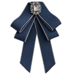 New Fabric Bow Tie Crystal Cloth Art Bowknot Brooch College Style Shirt Collar Pins Fashion Jewelry Gifts for Women Accessories