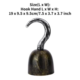 Pirate Captain Hook Hand Pirates Decor Cosplay Costume Accessories Halloween Christmas Dress Up Prop for Adults Kids Toy Gift