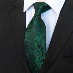 Blue Green Paisley Neck Ties For Men Luxury 8cm Wide Silk Wed Tie Pocket Square Cufflinks Tie Clips Set Christmas Gifts For Men