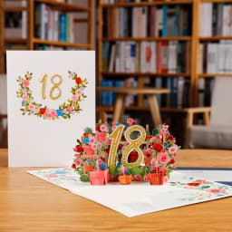 Number 1 - 100 Birthday Pop-up Card, Figure 3D Greeting Cards for Anniversary Wedding