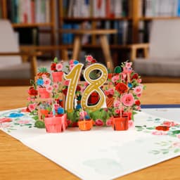 Number 1 - 100 Birthday Pop-up Card, Figure 3D Greeting Cards for Anniversary Wedding