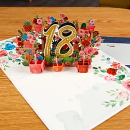 Number 1 - 100 Birthday Pop-up Card, Figure 3D Greeting Cards for Anniversary Wedding