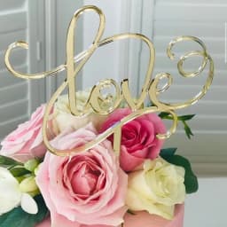 New Acrylic Happy Birthday Cake Topper Gold Valentine's Day Wedding Party Cupcake Topper Decoration Wedding Gift Baking Supplies