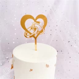 New Acrylic Happy Birthday Cake Topper Gold Valentine's Day Wedding Party Cupcake Topper Decoration Wedding Gift Baking Supplies