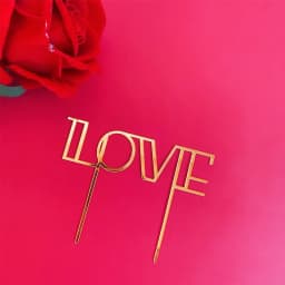 New Acrylic Happy Birthday Cake Topper Gold Valentine's Day Wedding Party Cupcake Topper Decoration Wedding Gift Baking Supplies
