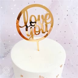 New Acrylic Happy Birthday Cake Topper Gold Valentine's Day Wedding Party Cupcake Topper Decoration Wedding Gift Baking Supplies
