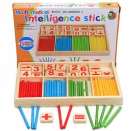 DIY Montessori Toys Math Number Wooden Blocks Counting Sticks Early Learning Educational Games Toys Gifts For Children Kids