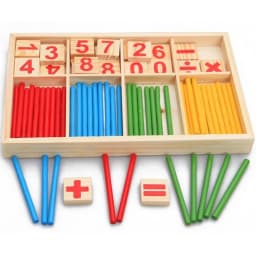 DIY Montessori Toys Math Number Wooden Blocks Counting Sticks Early Learning Educational Games Toys Gifts For Children Kids