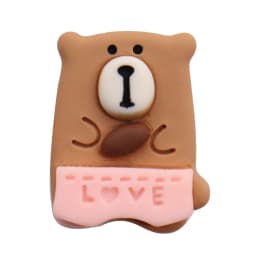 1-15PCS Resin Shoe Charms Chocolate Bear Girl Donut Ice Cream Flower Gingerbread Man Slipper Buckle Hole Shoes Ornament Kid Gift