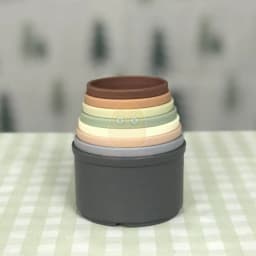 8PCS Baby Stacking Cup Toy Science Education Intelligence Stacked Tower Ring Bathtub Set Early Educational Toys For Infant Gift
