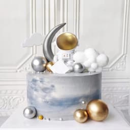 Space Birthday Supplies Astronaut Cake Topper Spaceman Mini Ornaments For Kids Boy Universe Outer Space Theme Party Decorations