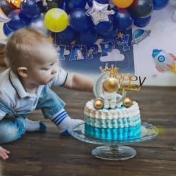 Space Birthday Supplies Astronaut Cake Topper Spaceman Mini Ornaments For Kids Boy Universe Outer Space Theme Party Decorations