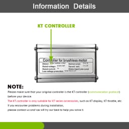 24V/36V/48V 250W-750W KT Ebike Controller with SM Connector+WP Motor Plug for Electric Bicycle 15A 17A 20A 22A Control System