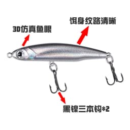 1PC Minnow Fishing Lure 3D Eyes 5cm 3g/5g/8g Plastic Hard Bait Artificial Lures Wobbler Crankbait Winter Sea Fishing Bass Tackle