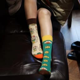 mandarin duck Men's and Women's Socks Original AB Trendy Socks Medium High Tube Socks Flower Fruit Animal Cartoon Cotton Socks