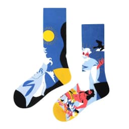 New Asymmetric Couple AB Mandarin Duck Fashion Cartoon Cute Funny Sports Colorful Mid tube Cotton Socks