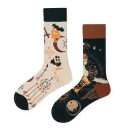 New Asymmetric Couple AB Mandarin Duck Fashion Cartoon Cute Funny Sports Colorful Mid tube Cotton Socks