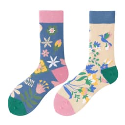 New Asymmetric Couple AB Mandarin Duck Fashion Cartoon Cute Funny Sports Colorful Mid tube Cotton Socks