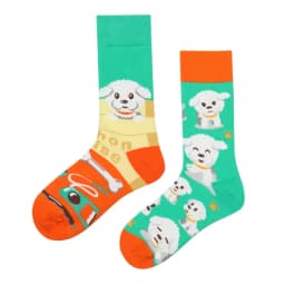 New Asymmetric Couple AB Mandarin Duck Fashion Cartoon Cute Funny Sports Colorful Mid tube Cotton Socks