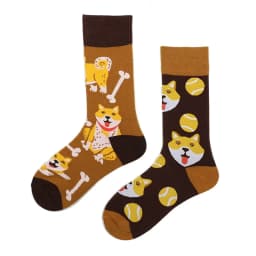 New Asymmetric Couple AB Mandarin Duck Fashion Cartoon Cute Funny Sports Colorful Mid tube Cotton Socks