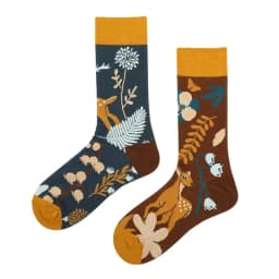 New Asymmetric Couple AB Mandarin Duck Fashion Cartoon Cute Funny Sports Colorful Mid tube Cotton Socks