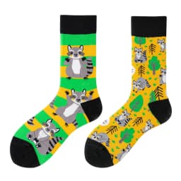 New Asymmetric Couple AB Mandarin Duck Fashion Cartoon Cute Funny Sports Colorful Mid tube Cotton Socks