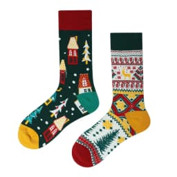 New Asymmetric Couple AB Mandarin Duck Fashion Cartoon Cute Funny Sports Colorful Mid tube Cotton Socks