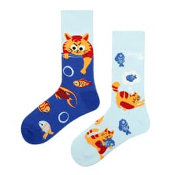 New Asymmetric Couple AB Mandarin Duck Fashion Cartoon Cute Funny Sports Colorful Mid tube Cotton Socks